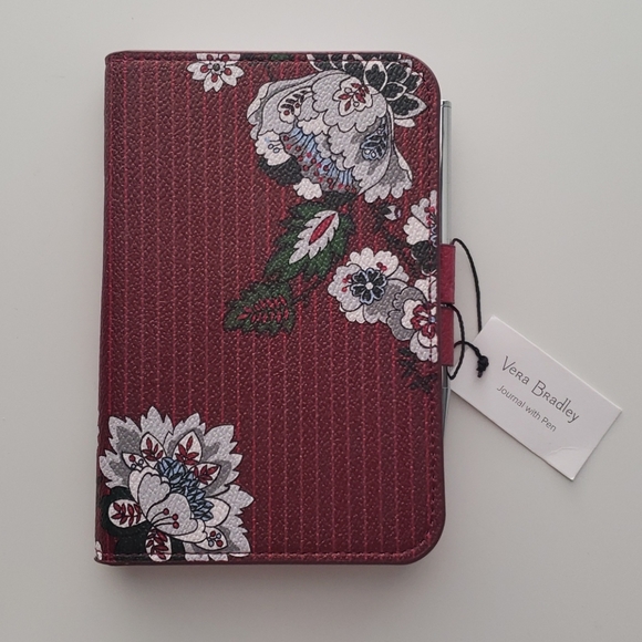 Vera Bradley Office Vera Bradley Journal With Pen Bordeaux Blooms Poshmark